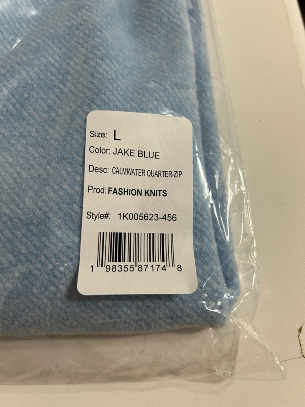 NWT Men’s Vineyard Vines Jake Blue Calm Water Quarter Zip Pullover, Large - Picture 6 of 7